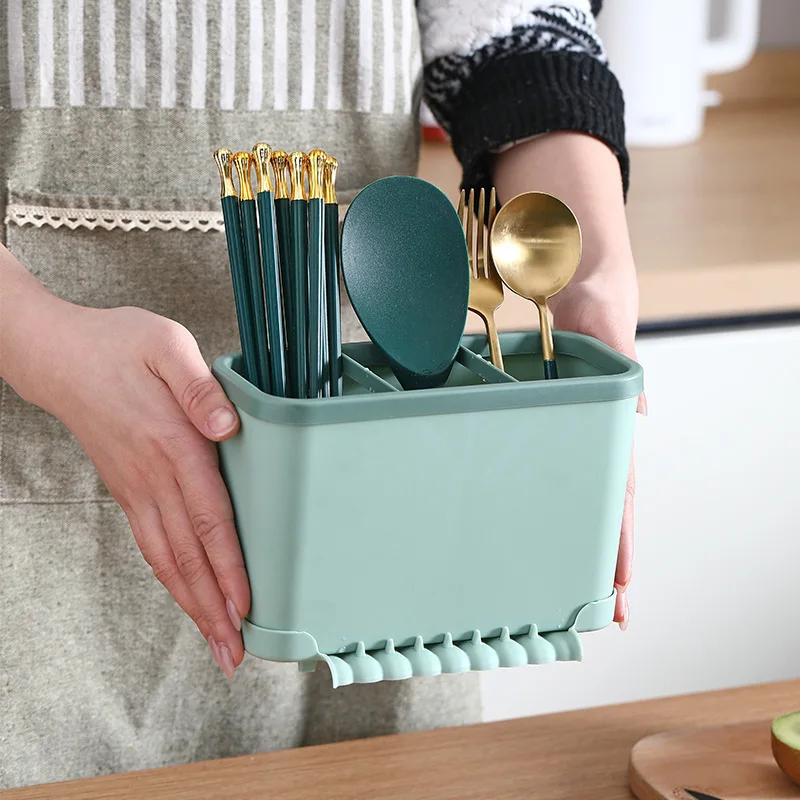 

Kitchen Accessories Detachable Chopsticks Cage Multifunctional Spoon Fork Storage Holder Cutlery Drain Rack Organizer Utensils