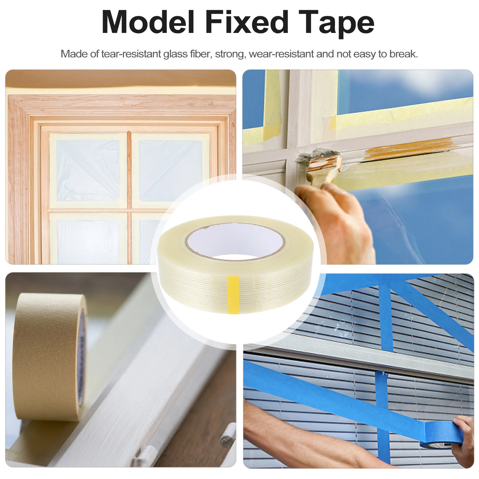 

Plumbing Tape Sealing Useful Stripe Filament Construction Self-adhesive White Glass Fiber