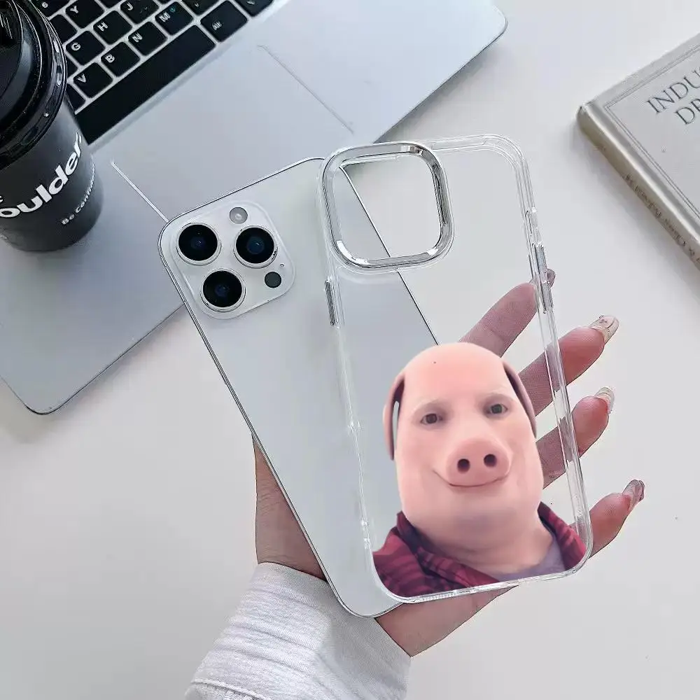 Чехол для телефона J-John Pork для iPhone 17 Air 16 15 14 Plus 13 12 11 Pro Max 16e, противоударный, прозрачный, с HD-защитой задней панели (art.: 3920db14bf3df) - 3920db14bf3df