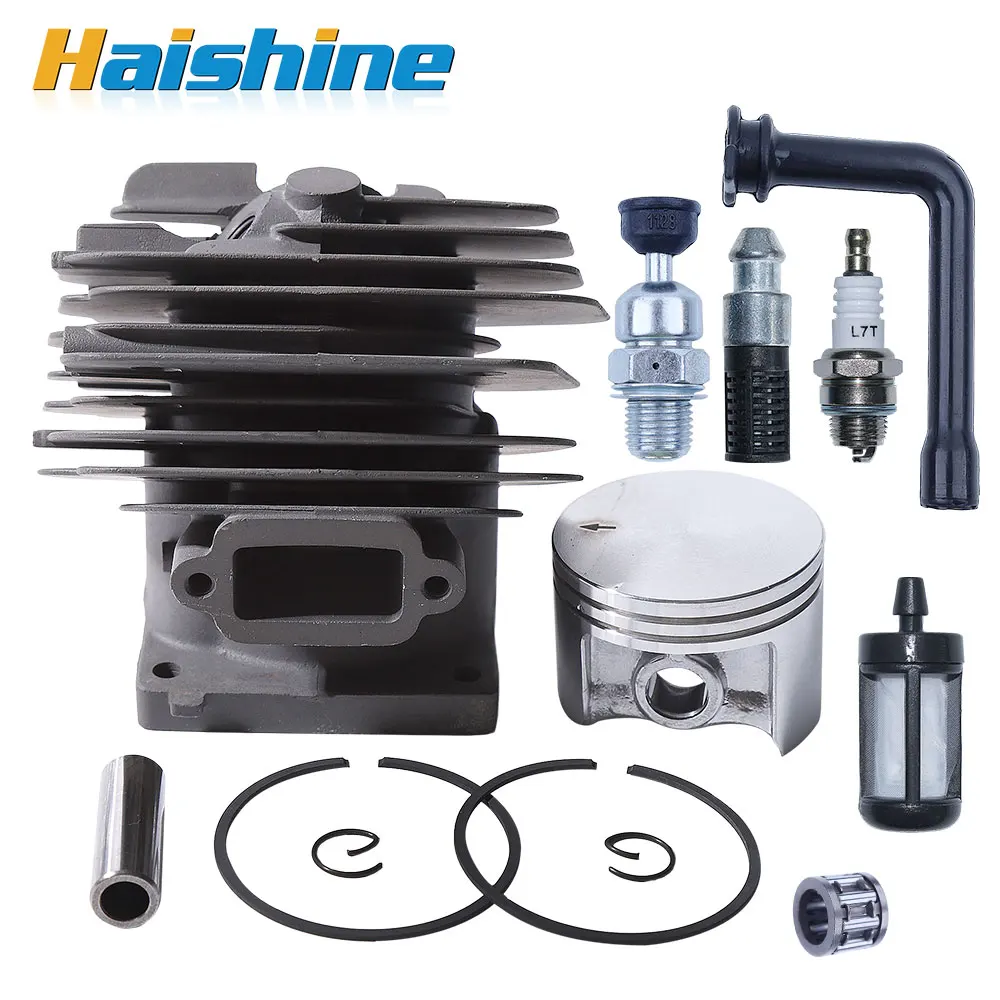 

52mm Chainsaw Cylinder Piston Kit For Stihl MS382 MS382C with Oil Filter Oil Line Fuel Filter Needle Bearing Spark Plug