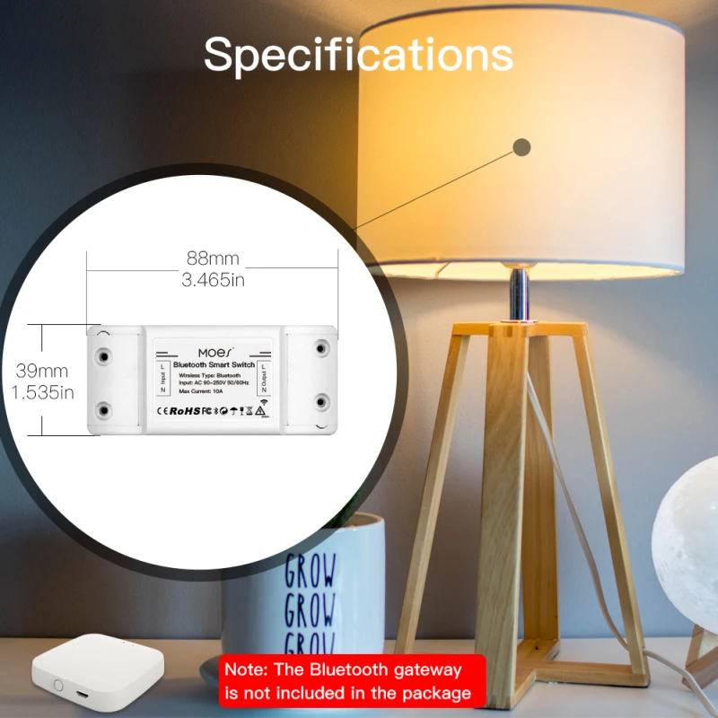 

Wireless Switch Wireless Fire-retardant Ingle Point Control Remote Control Timer Smart Switch Tuya Relay Module 1 Way Countdown