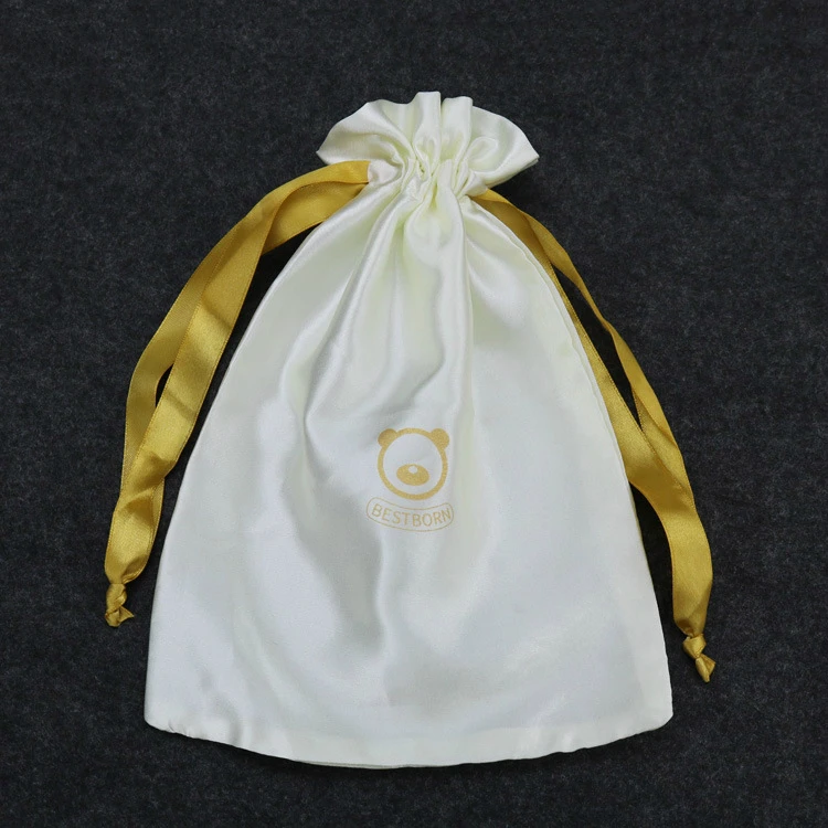 Атласная блестящая упаковка Шелковый мешок на шнурке для ювелирных изделий