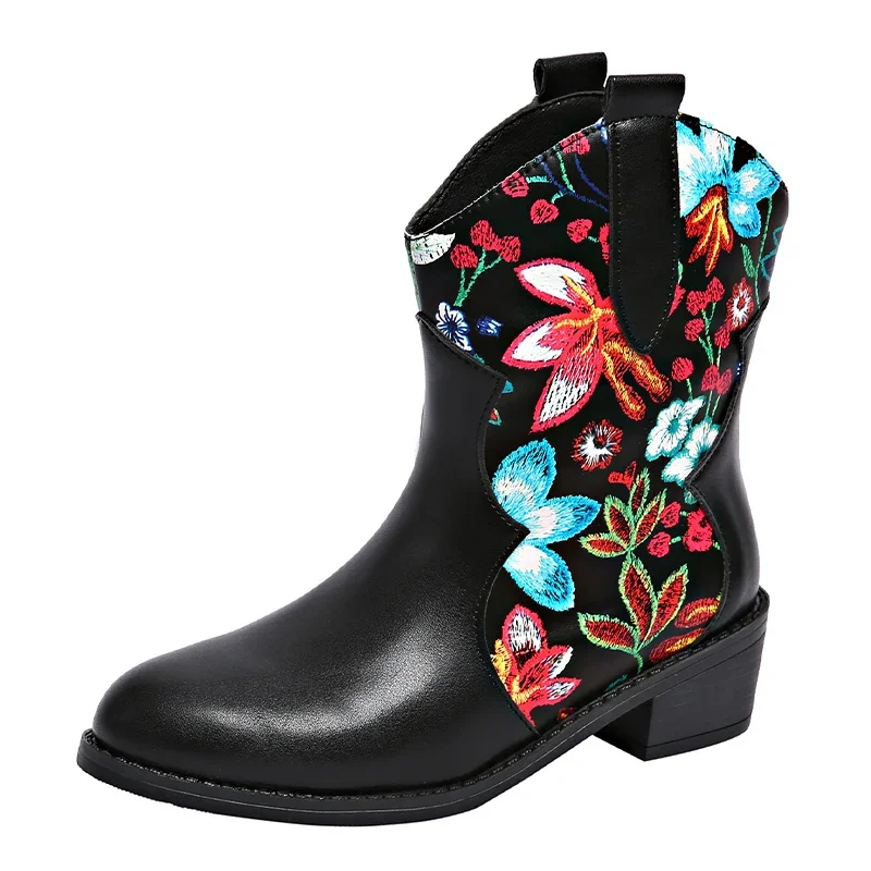 Женские кожаные ботильоны с принтом дизайнерские полусапожки острым носком на