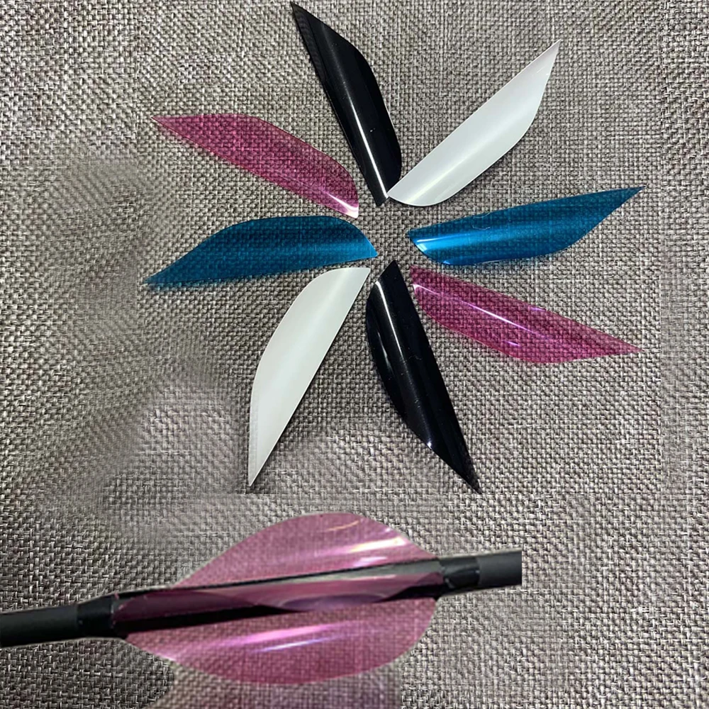 50pcs Archery Spin Vanes 1.56 1.75 Spiral Feather Right Wing DIY Arrow Archery Arrow Accessories