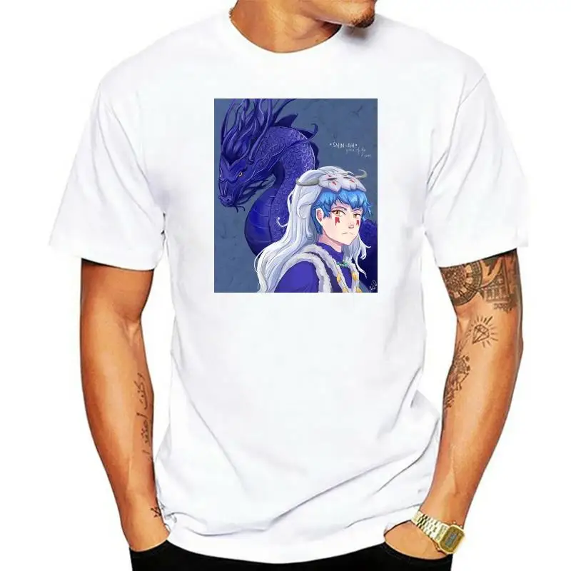 Men Tshirt Shin Ah Yona Of The Dawn T Shirt Print Cotton Anime Tees Harajuku Streetwear