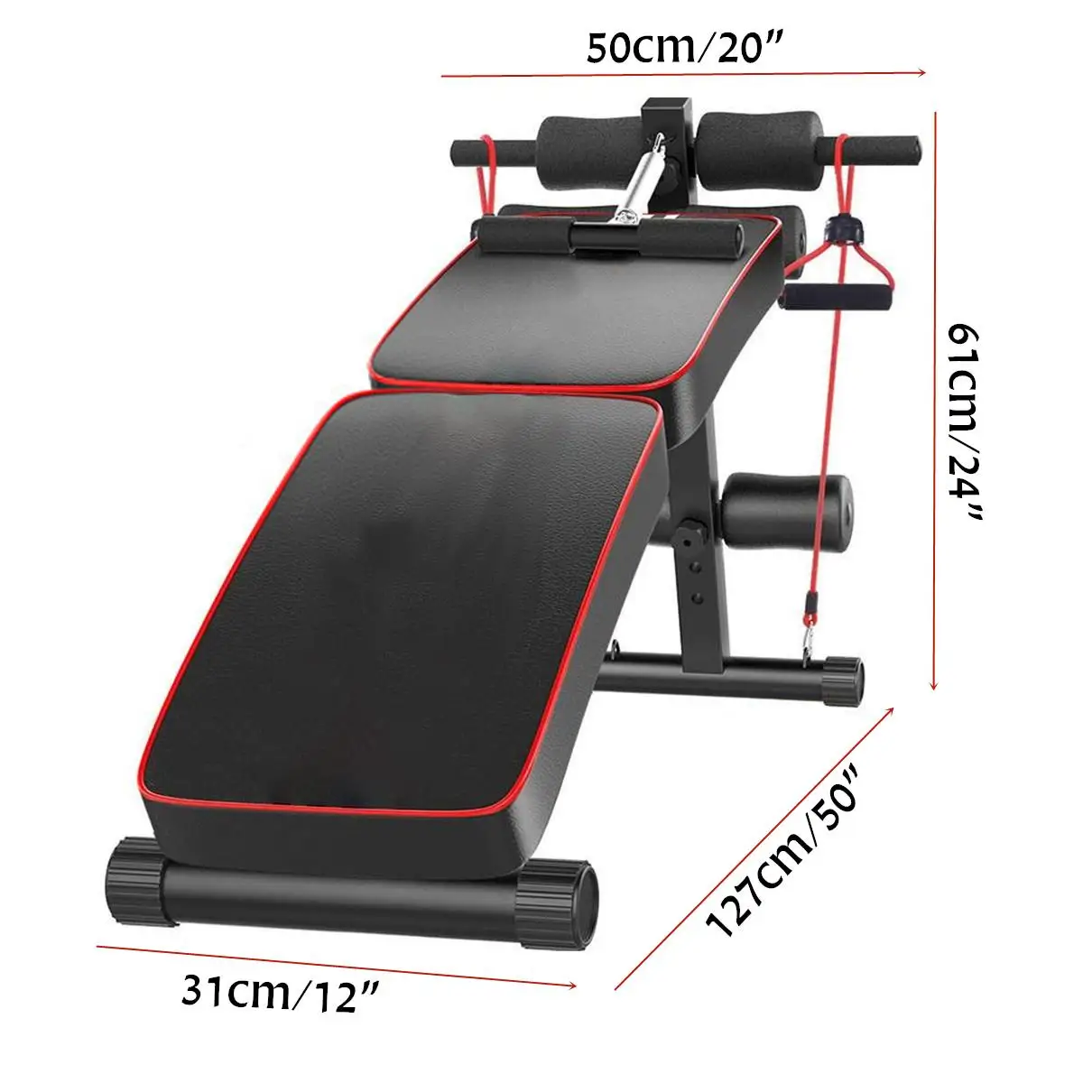 

Foldable Fitness Equipment for Home Gym Sit Up Benches Adjustable Multifunction Abdominal Muscle Equipment Exerciser
