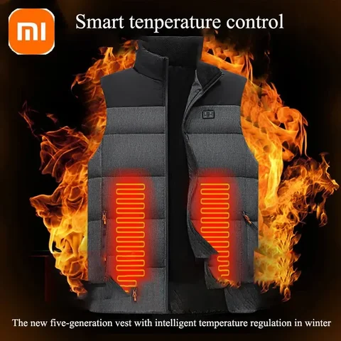 Жилет XIAOMI 11 зон с электрическим подогревом, умный, с контролем температуры, Графеновый, мужская и женская одежда с умным подогревом, тепловой, в Корейском стиле