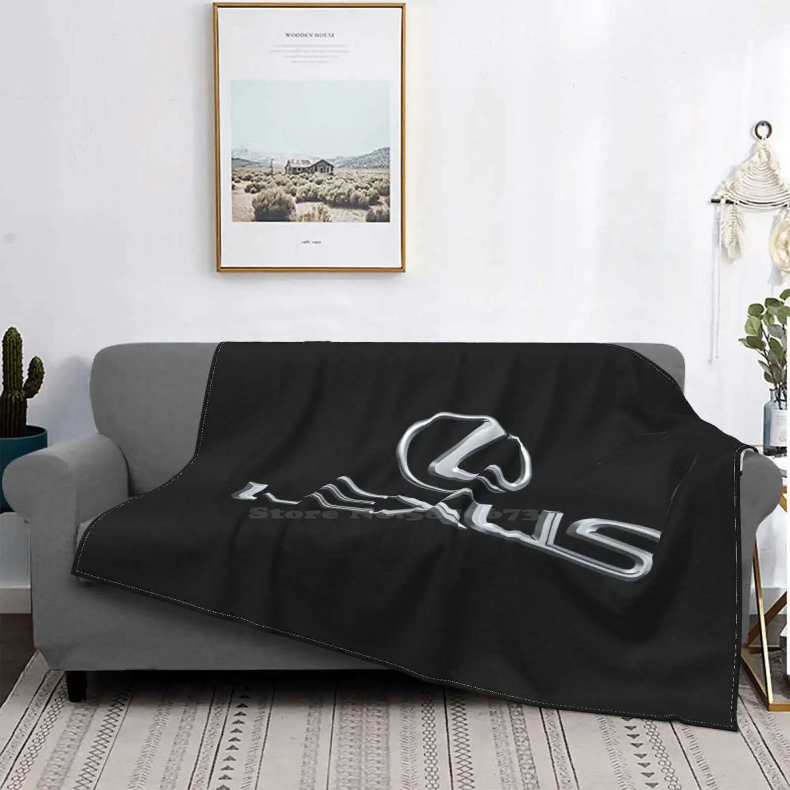 

Luxury Emblem New Selling Custom Print Flannel Soft Blanket Lexus