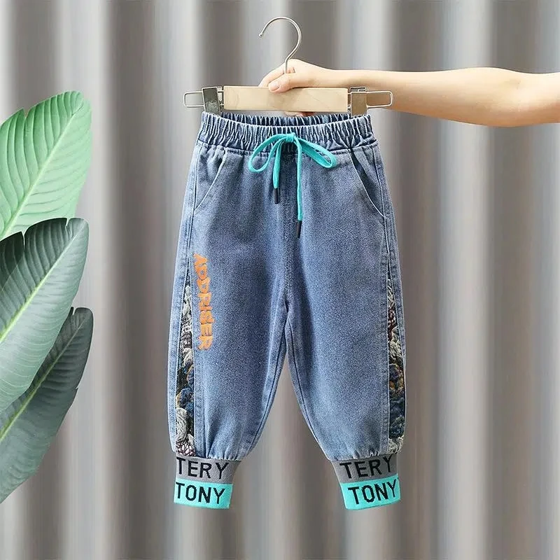 

Boys Baby Jeans Spring and Autumn Pants 2022 New Children's Autumn Pants Casual Loose Pants Kids Trousers 2 4 6 7Y
