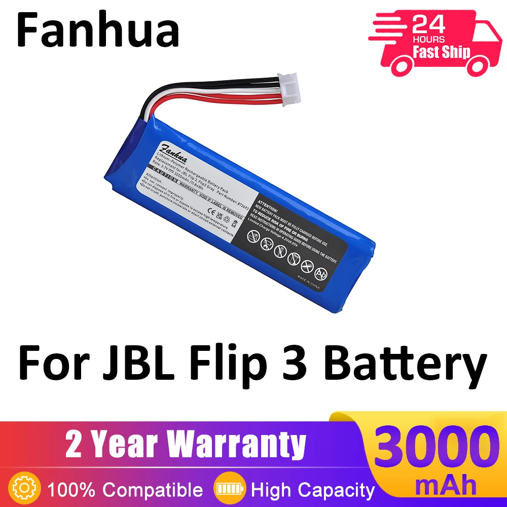 

Сменный аккумулятор 3200 мАч для JBL Flip 3 JBL FLIP3, серый Bluetooth-динамик, подходит для GSP872693 P763098 03 для JBL FLIP3 GRA