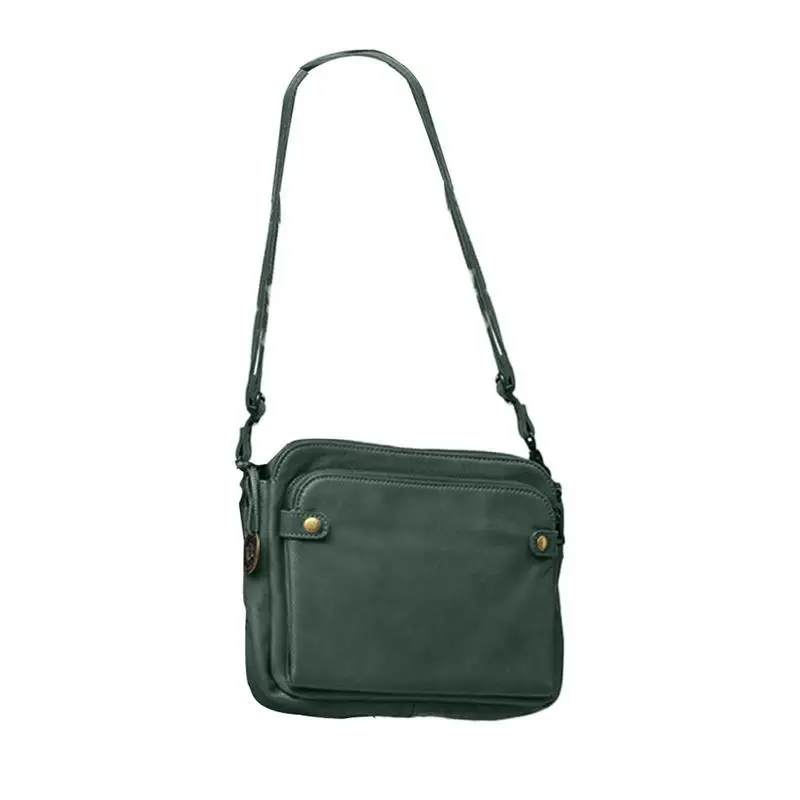 

Women's Three-Layer PU Leather Crossbody Shoulder Bag Ladies Zip Satchel Bags Sling Bag Clutches Crossbody Purse Handbag