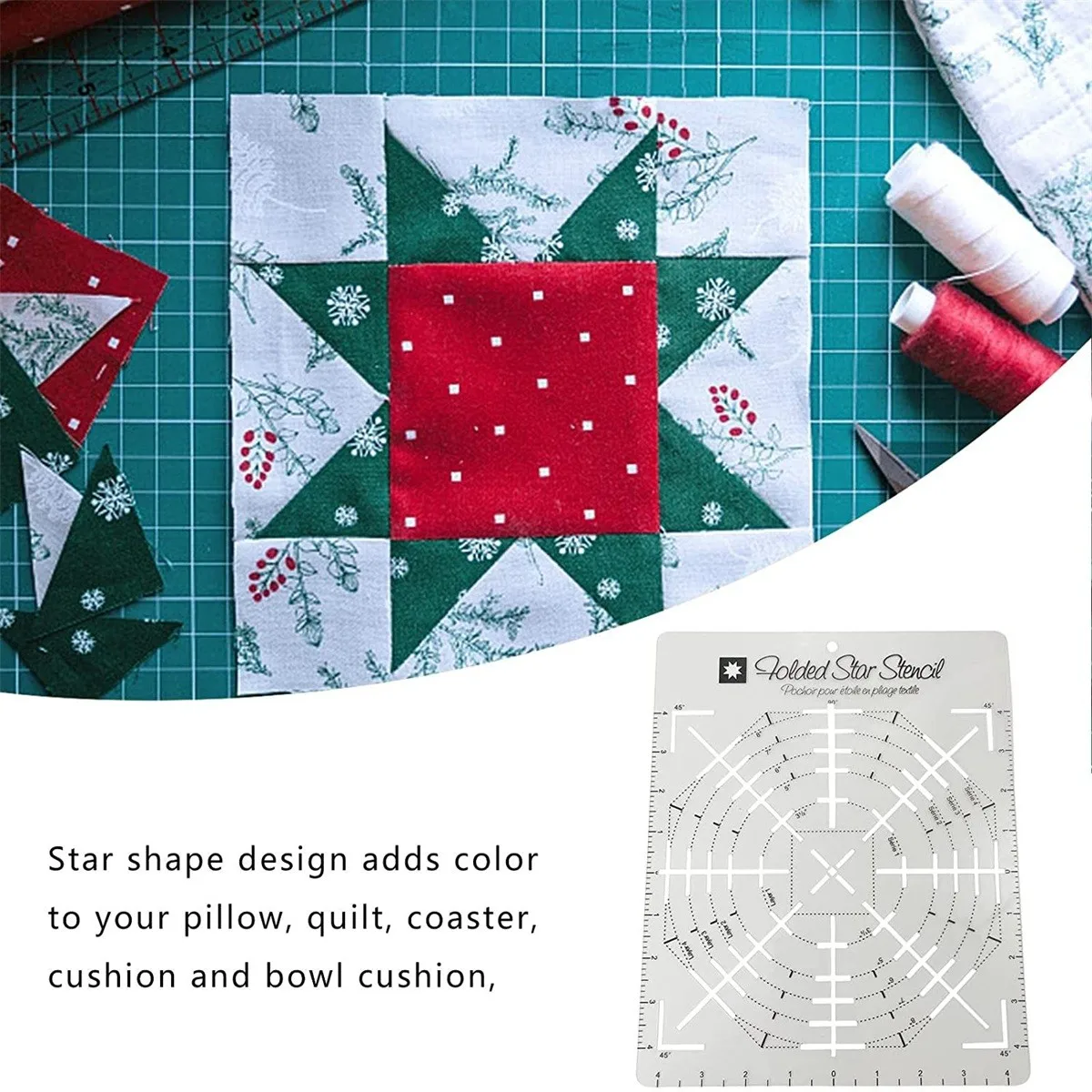 Линейка для шитья складная звезда трафарет многофункциональная чаша шаблон