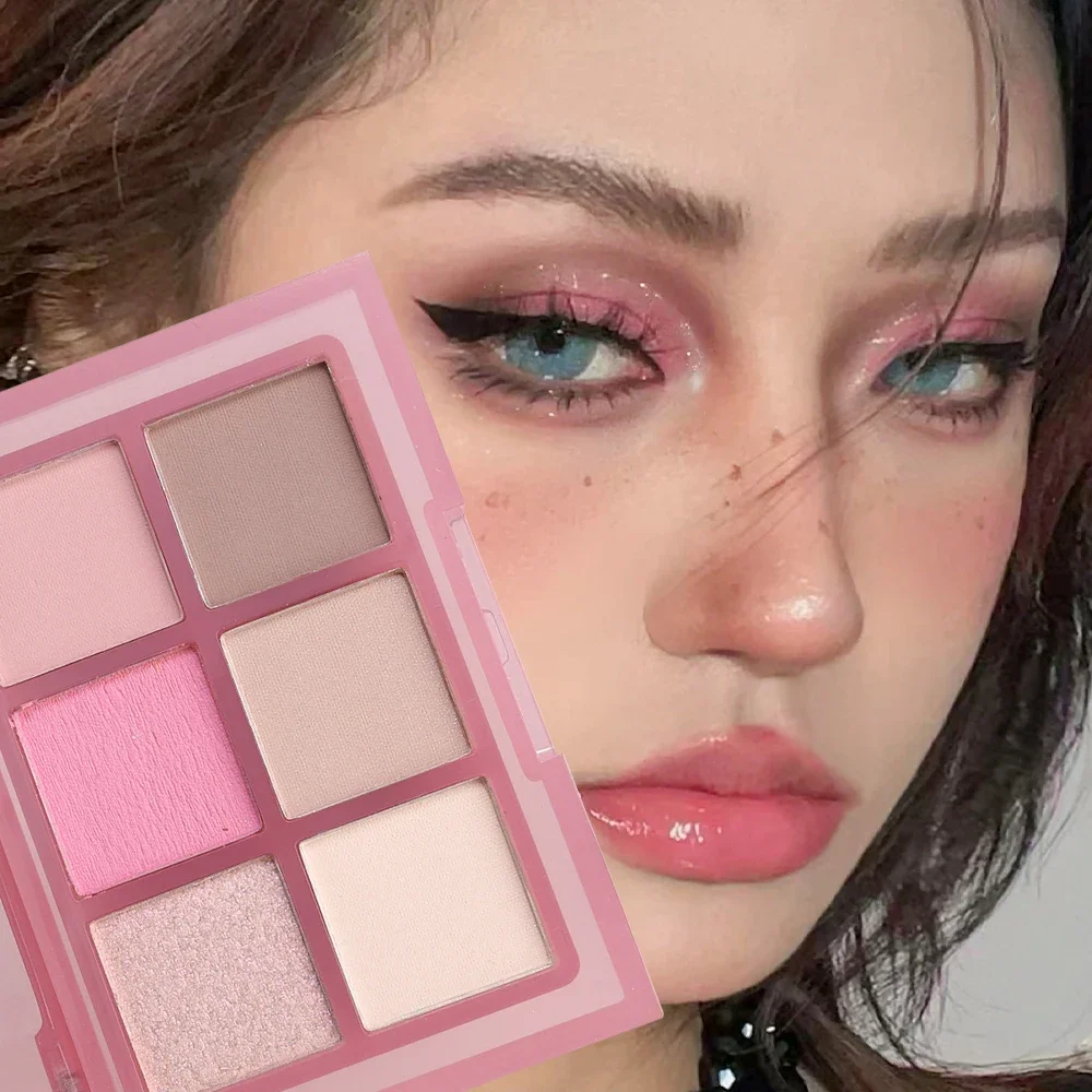 Тени для век блестящие натуральные 6 цветов