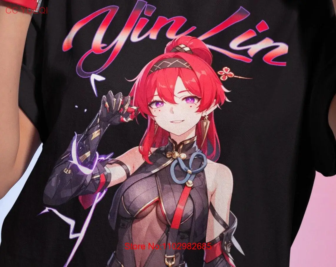 Футболка Yinlin Wuthering Waves Softstyle с длинными или короткими рукавами для девочек в стиле