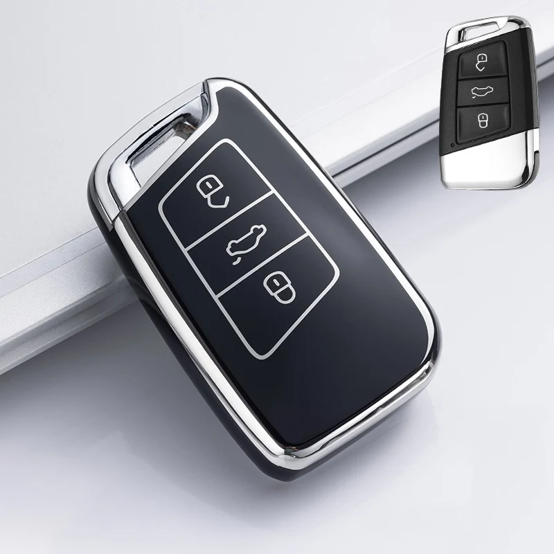 

TPU Car Remote Key Case Cover Holder Shell Fob For VW Volkswagen Passat B8 Magotan For Skoda Kodiaq Superb A7 Smart Accessories