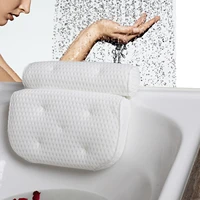 4d bath pillow bath pillow back pillow waterproof neck with suction cup bath antiskid pad thickened bath pillow bath pillow