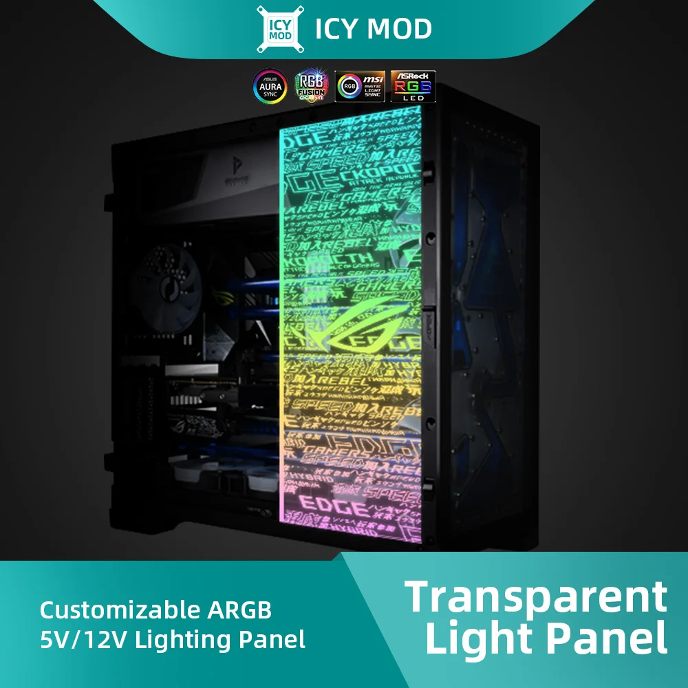 Luz do Painel Lianli O11 O11xl Case Dinâmico Frente Placa Substituição Faça Você Mesmo Lian li Gabinete Mod Personalizado Painel Case de