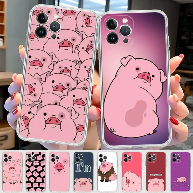 

Disney Gravity Falls Waddles Pink Pig Phone Case For iPhone 14 11 12 13 Mini Pro XS Max Cover 6 7 8 Plus X XR SE 2020 Shell