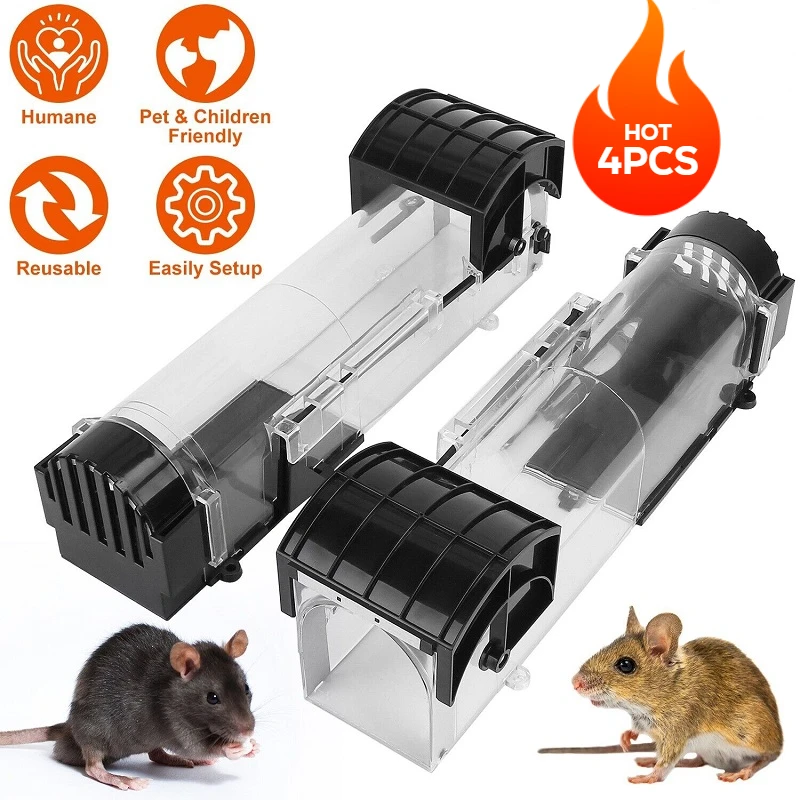 Умная самоблокирующаяся мышеловка безопасная прочная прозрачная бытовая