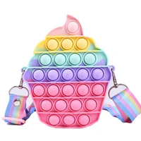 kawaii ice cream bubble handbag fidget toys stress relief sensory toy crossbody bag school for girls women
