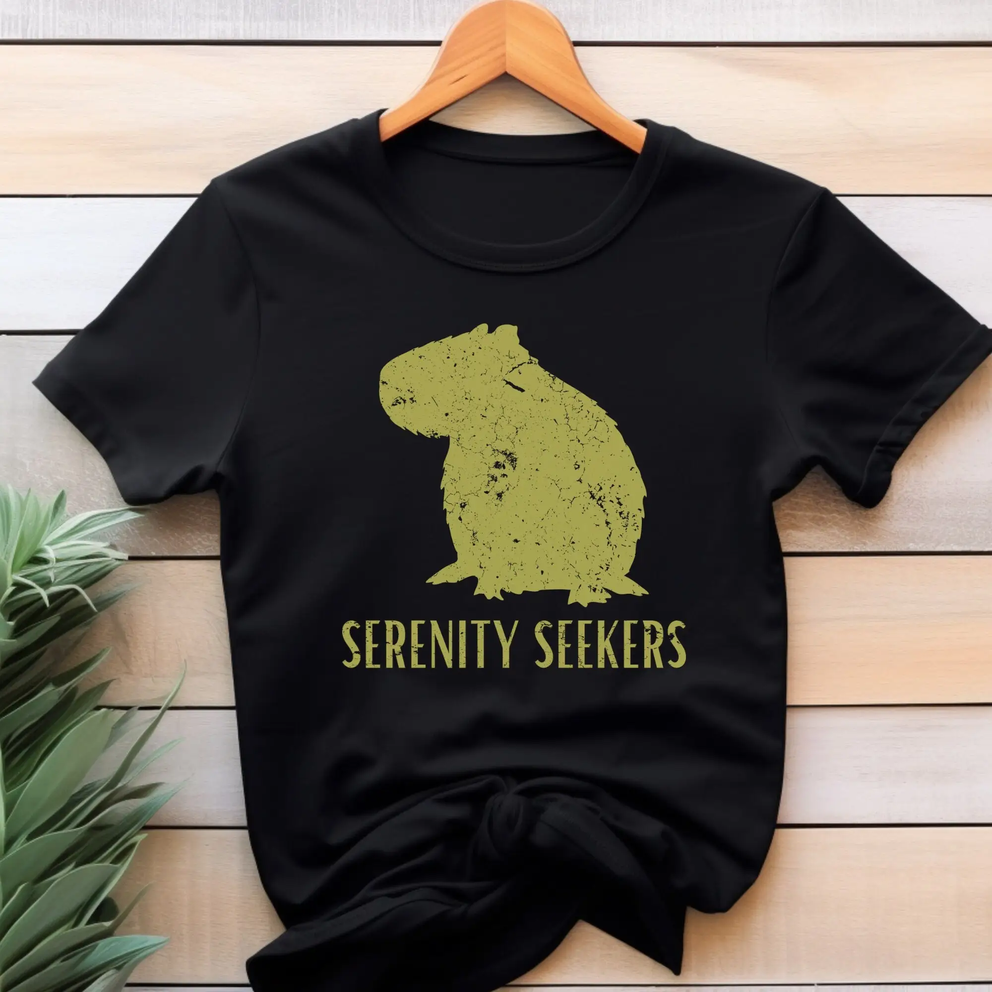 Футболка Serenity Seeker Capybara забавная одежда милый любовник животное S