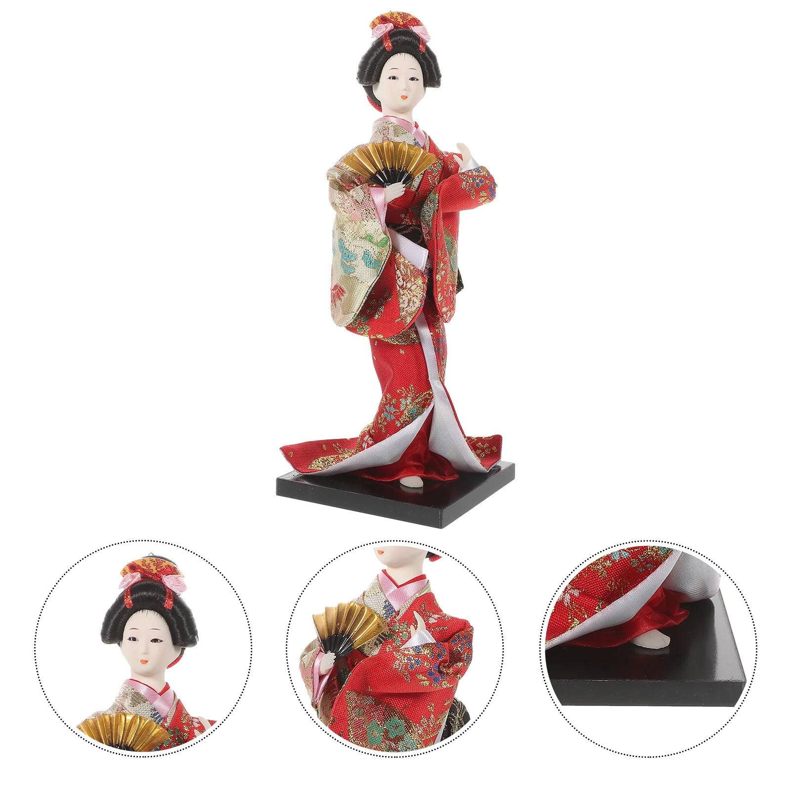 

Kimono Handmade Japanese Style Desktop Adornment Fabric Geisha Folk Crafts