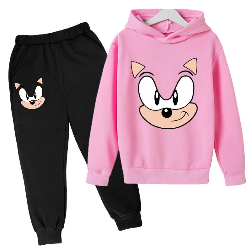 

Sonic Sweatshirts Kinderen Anime Pak Casual Sportswear 2 Stuks Baby Boy Kleding Kids Kleding Meisjes Truien Herfst En Winter