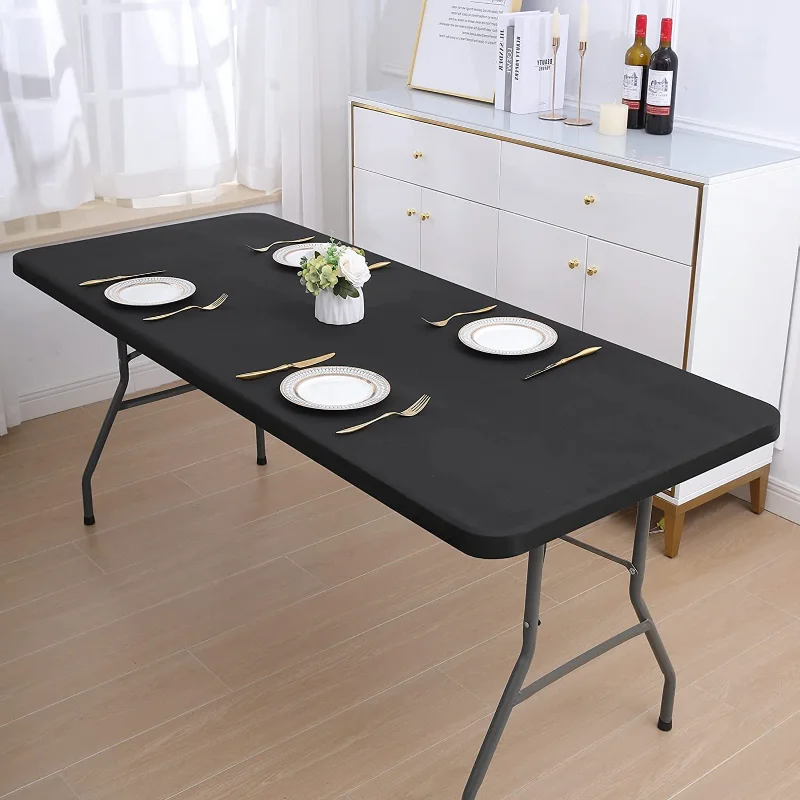 

Прямоугольная скатерть DD 6 футов 183*76 см, водонепроницаемая эластичная скатерть, подходит для защиты стола, для пикника, кемпинга, улицы