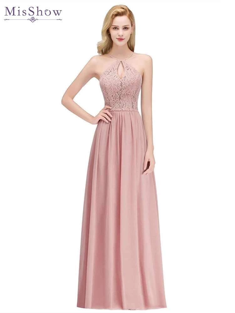 Женское кружевное платье-макси с V-образным вырезом и открытой спиной