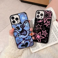 luxury wildflower love star shine phone case for iphone 7plus 8plus 11 12 13 pro x xs max xr colorful painting cover fundas