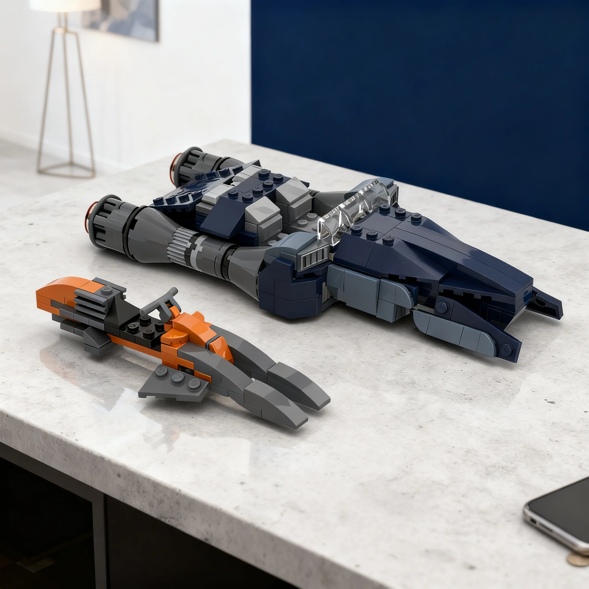 Фото 303 детали MOC Star Battle KOTOR Speeders, модель из строительных блоков, рождественский подарок, игрушки, коллекция на день рождения, креативный конструктор для самостоятельной сборки. №1