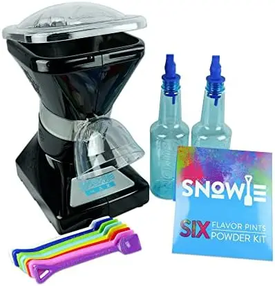 

- Little Snowie Max Snow Cone Machine - Premium Shaved Ice Maker, with Powder Syrup , Premium Kit, White