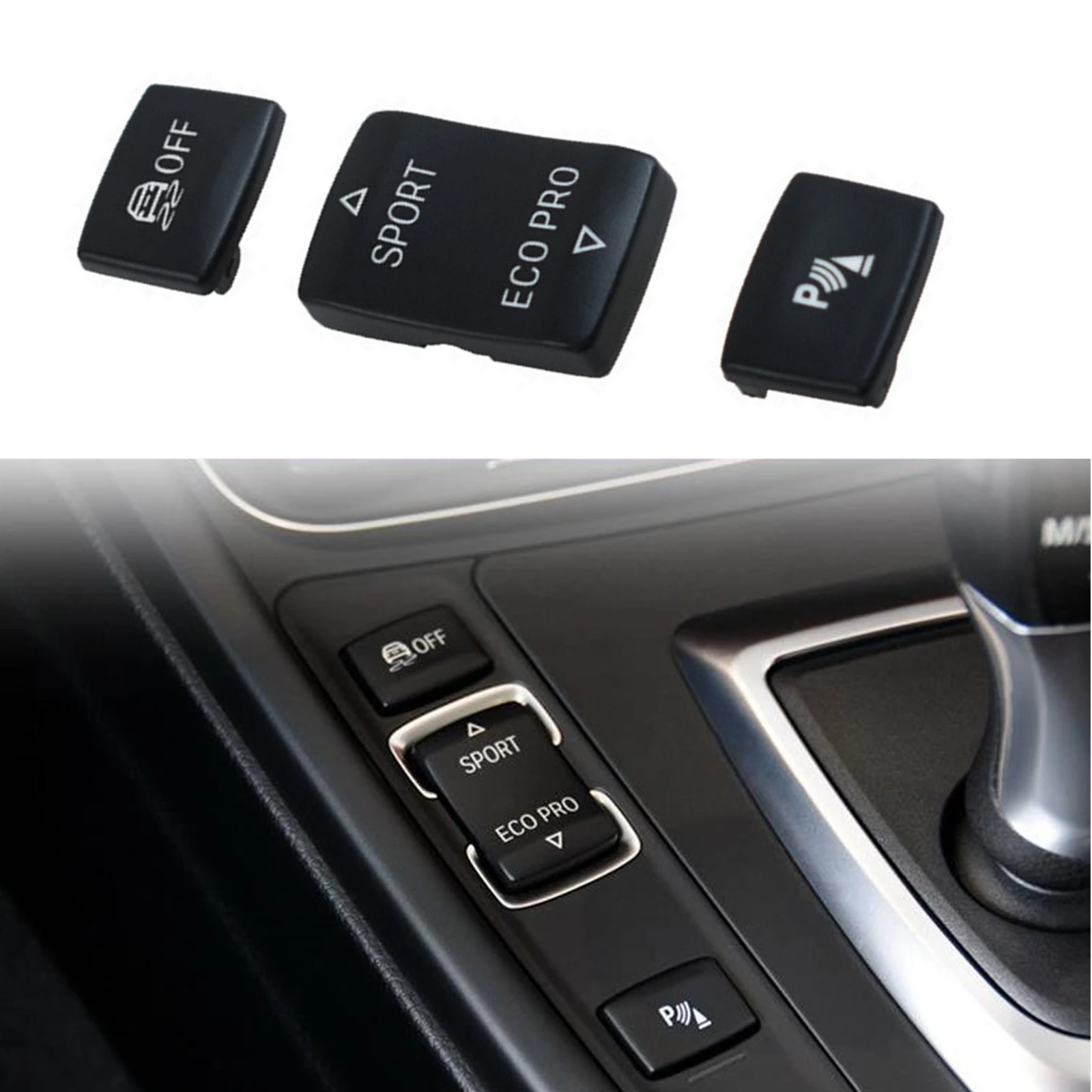 

For BMW 1 2 3 4 Series F32 F36 2013-2018 GT F30 Car ESP OFF Electric Switch Button Repair SPORT ECO PRO P Cover Key Knob Kit