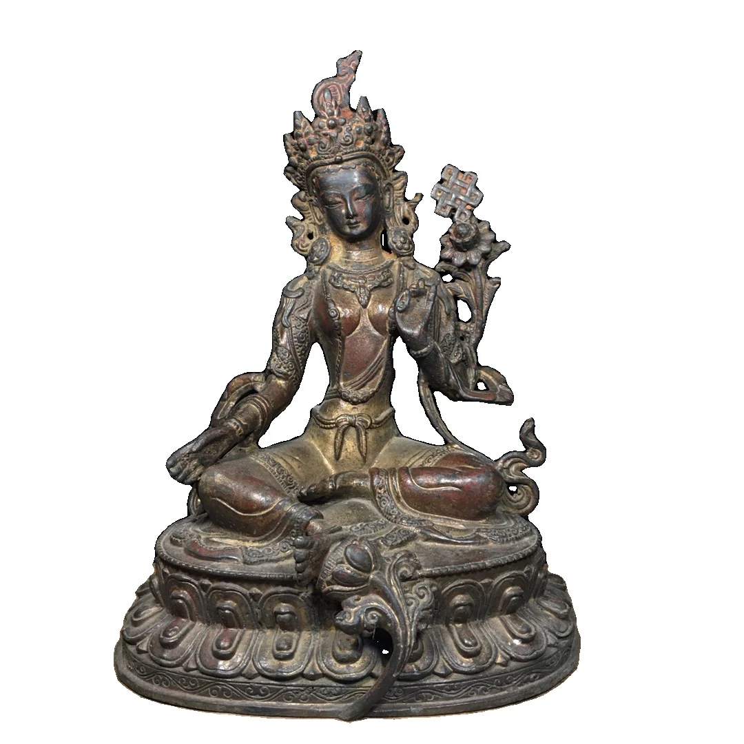 

LAOJUNLU Old Bronze Pure Patina Height 22Cm Style B32 Chinese Traditional Style Antiques Fine Art Gifts Crafts