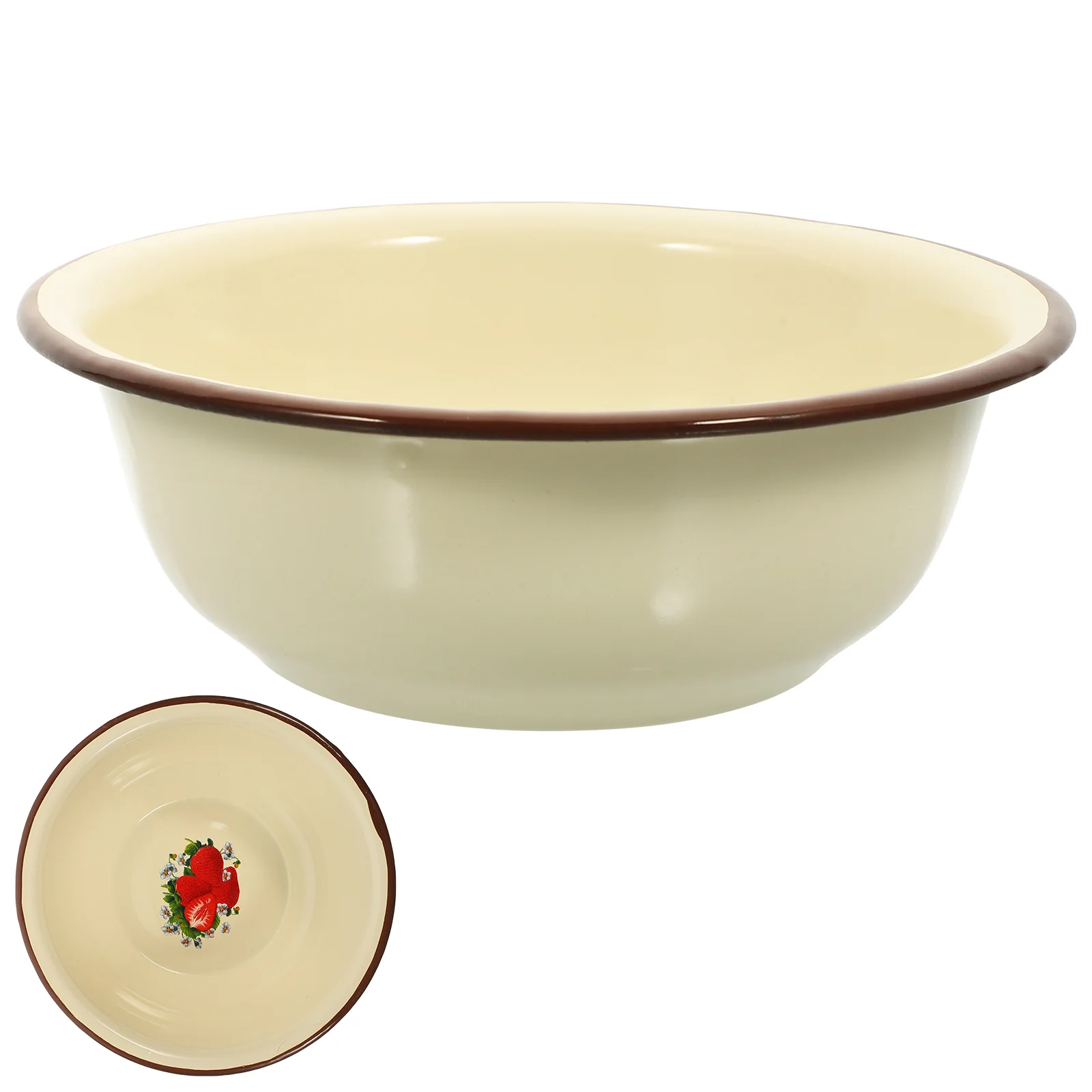 

Bowl Bowls Enamel Soup Metal Mixing Salad Basin Ramen Large Fruit Vintage Pasta Serving Enamelware Prep Dessert Noodle Old