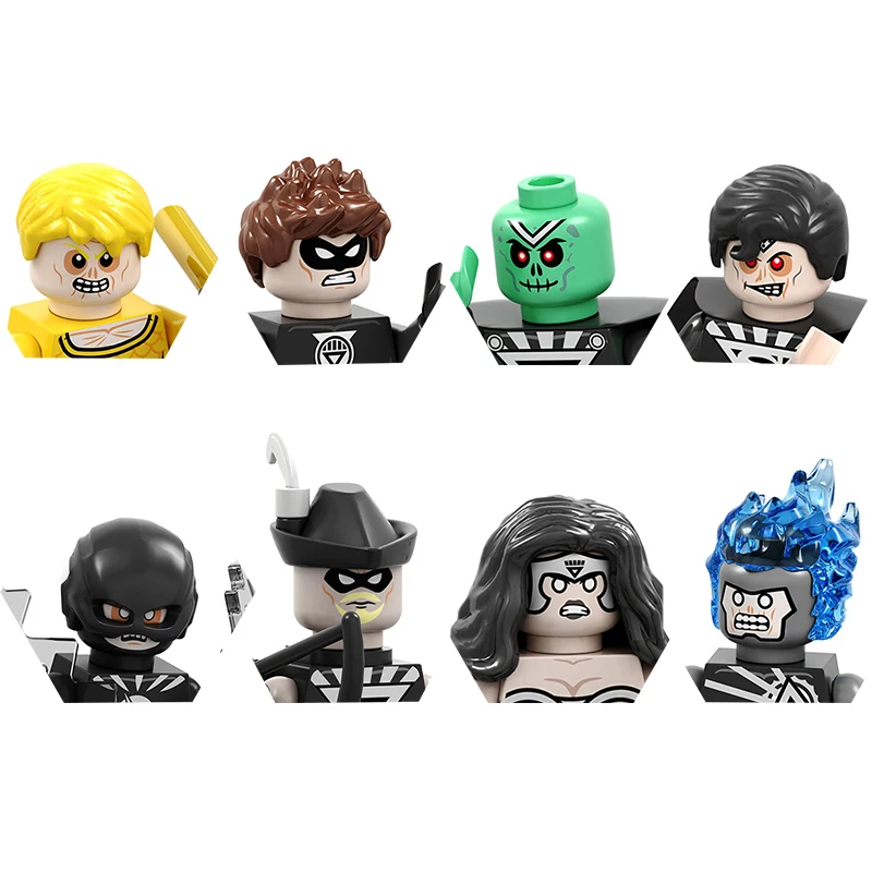 

Black Lantern Legion Building Blocks Superhero Bricks Superman Martian Manhunter Death Storm Assemble Mini Figure Kids Toy