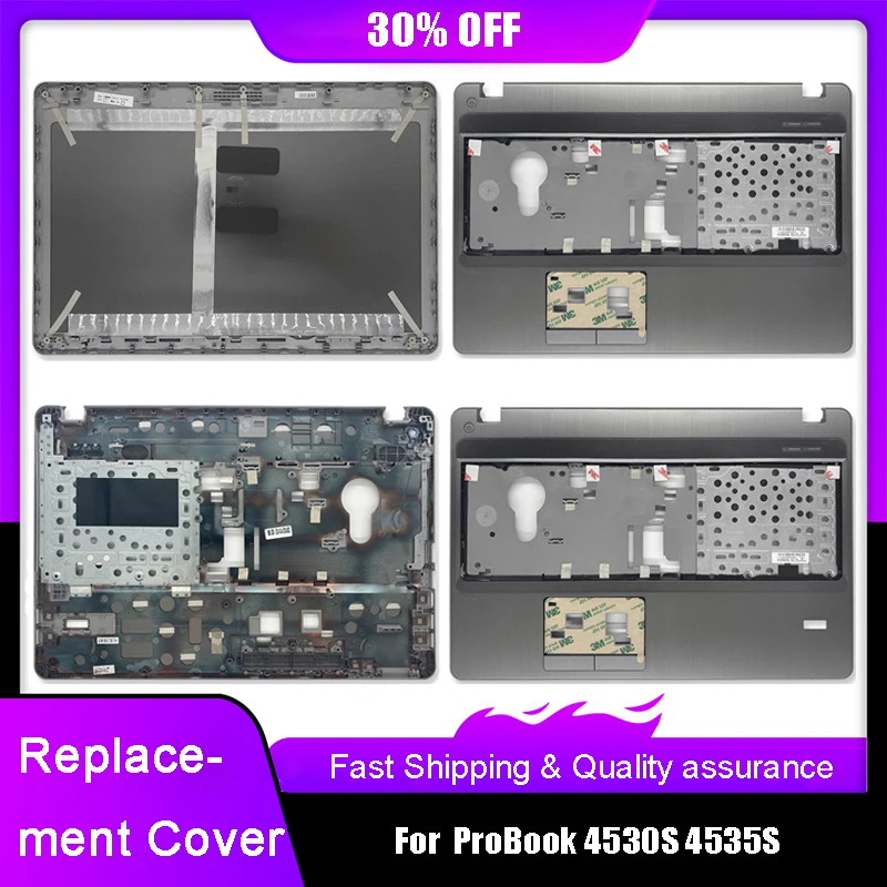 

Новая задняя крышка для ноутбука HP ProBook 4530S 4535S Series, подставка для рук, верхняя детская задняя крышка, серый корпус 646269-001 A C