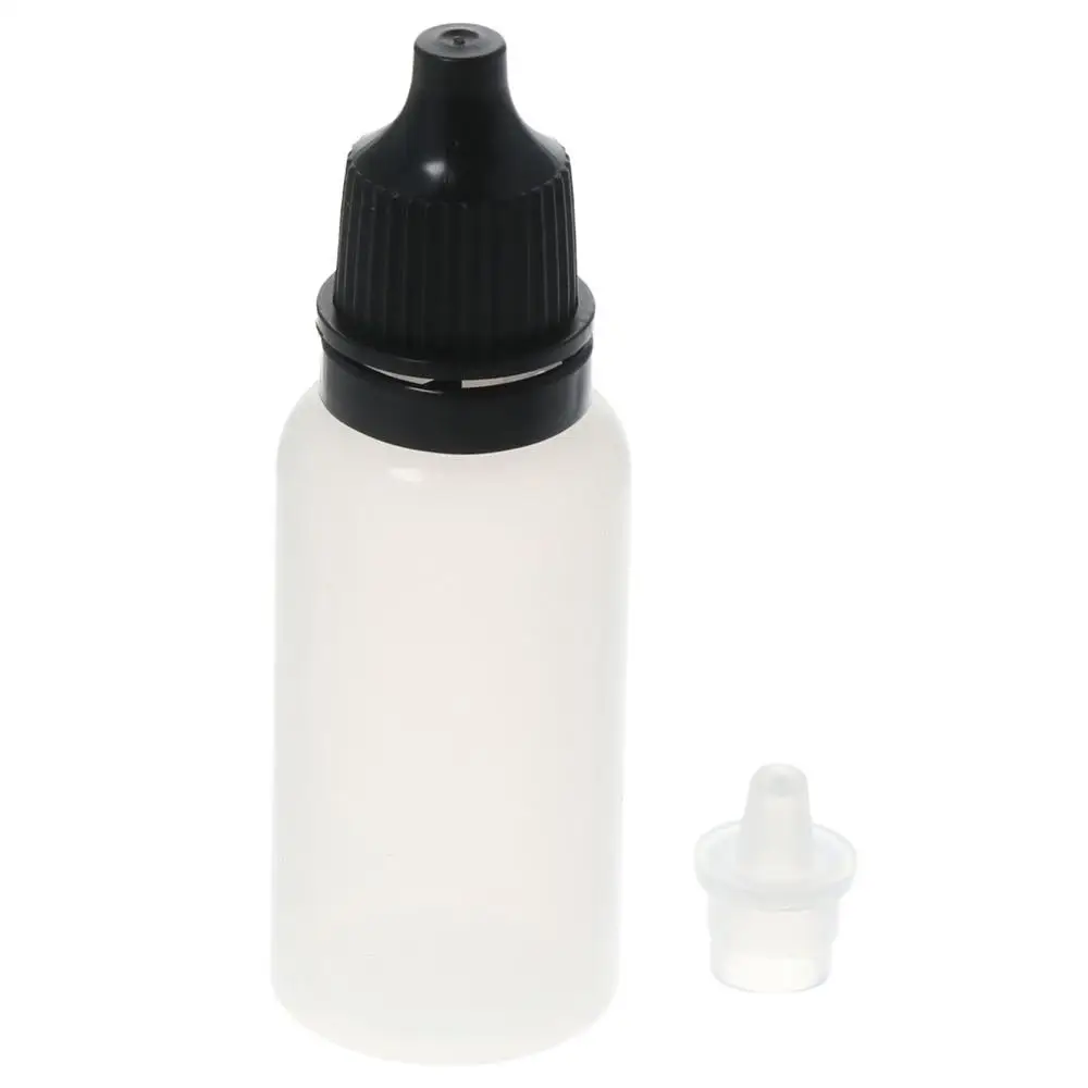 

Refillable Squeezable Black Caps Plastic Squeeze Drop Bottles 15ml Dropper Bottles Eye Liquid Bottle Seal Storage Containers