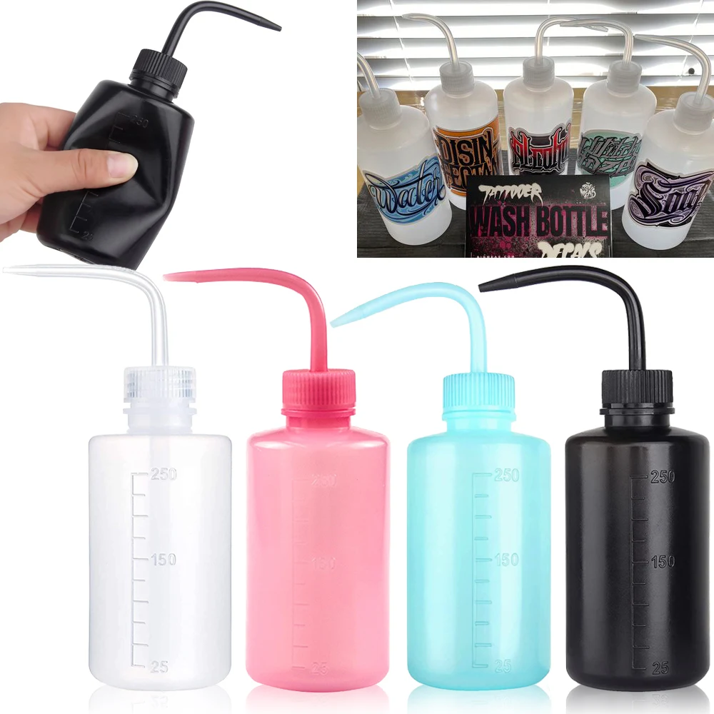 

250/500ml Tattoo Bottle Plastic Diffuser Washing Squeezy Bottle Permanent Make Up Microblading Supplies Convenient Cups Tattoo