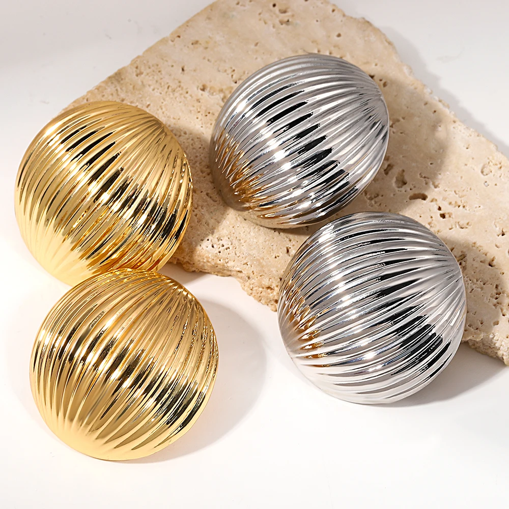 Женские крупные серьги-гвоздики AENSOA в винтажном стиле