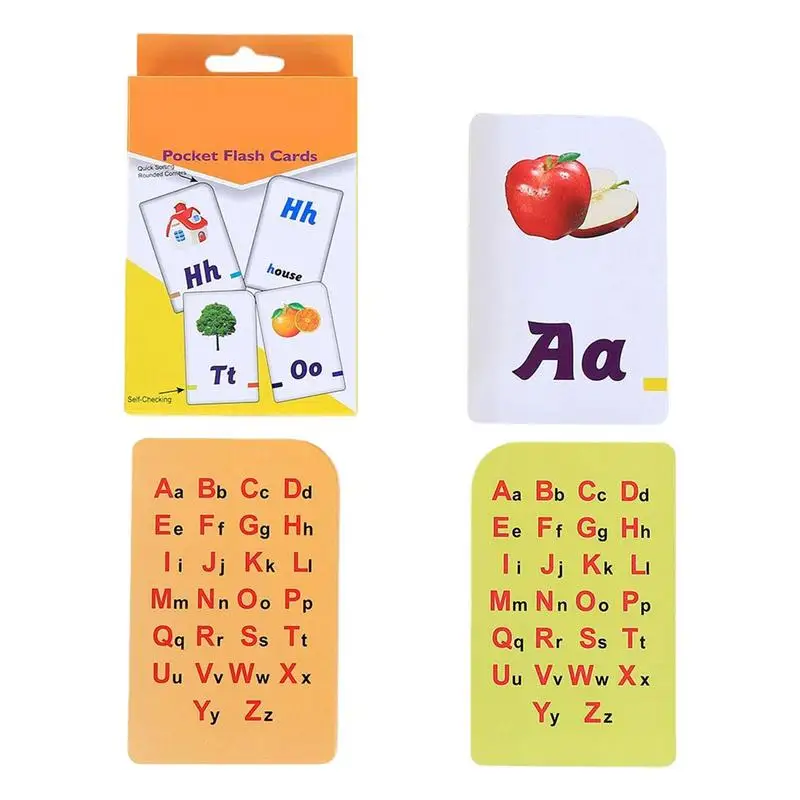 

Alphabet Flash Cards Alphabet Color Picture Card Game Alphabet Pictures Pocket Cards For Kids Babies Age 4 And Up