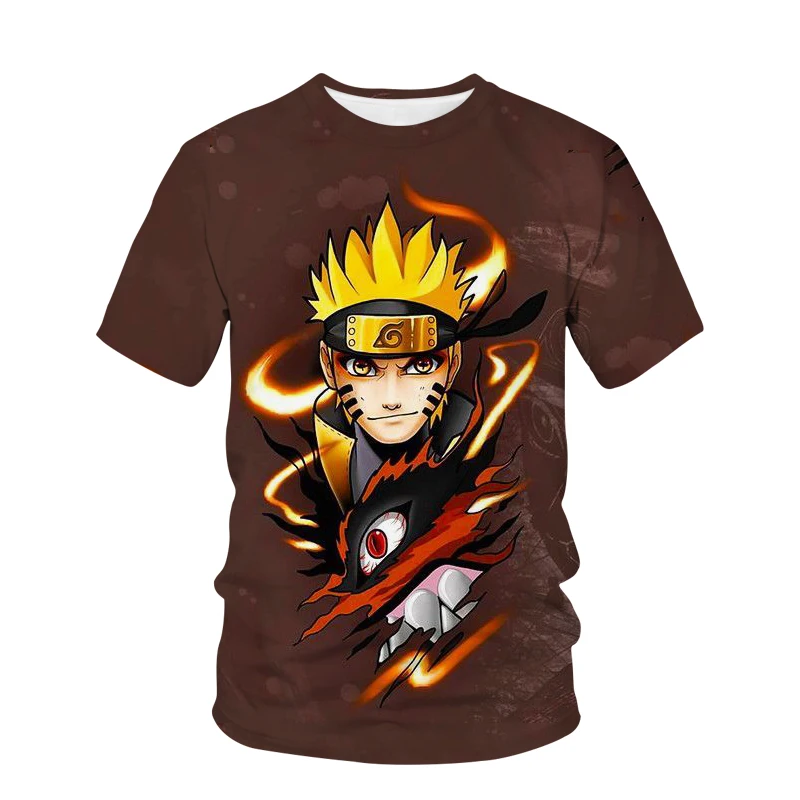 

2023 Japanese Manga Narutoes T-shirt 3D Printing children Boys T-shirts Novelty Casual Boy Tshirt Summer T Shirt for Kid Tops