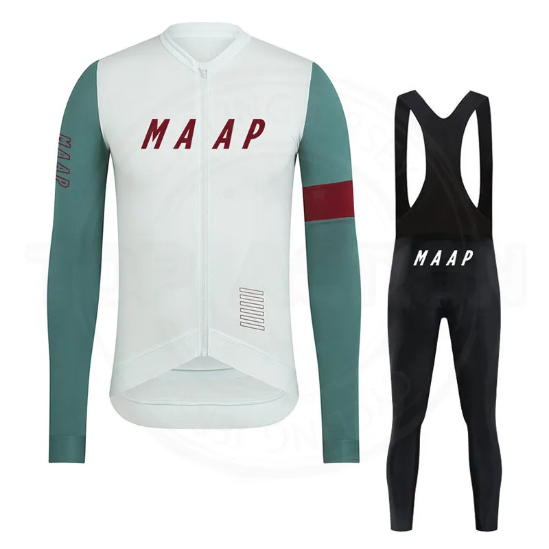 2022 MAAP Team Cycling Jersey Set Autumn Cycling Clothing Long Sleeve Quick Dry Bike Clothes Bicycle Racing Suit MTB Jersey