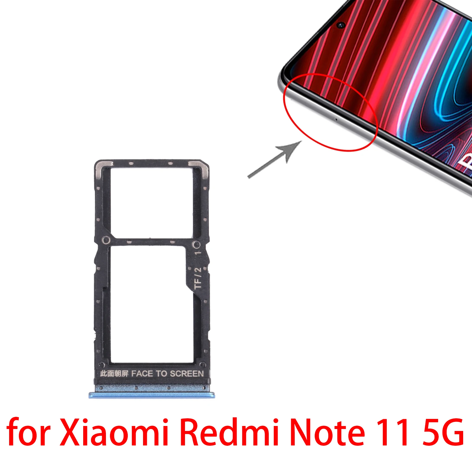 Vassoio Per Sim Card + Vassoio Per Sim Card/Vassoio Per Scheda Micro Sd Per Xiaomi Redmi Note 11 5G