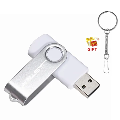 JASTER Business Gift Pendrive 8GB USB Flash Drive 4GB Real Capacity Pen Drive 32GB Rotatable Memory Stick 16GB Free Key Chain