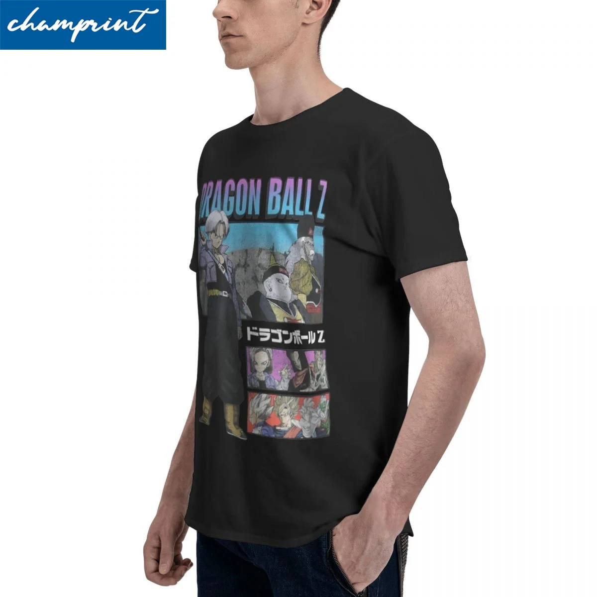 Фото Футболки в стиле ретро FUTURE TRUNKS Dragon Ball Z, унисекс, с круглым вырезом, с короткими рукавами, хлопковые летние топы №1