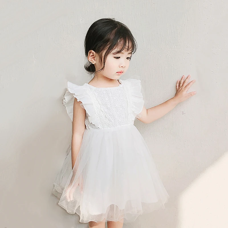 

Summer Girls Princess Dress Toddler Baby Girls Clothes Summer Sleeveless Birthday Party Dresses For Girl Baby Clothing 1-4Y