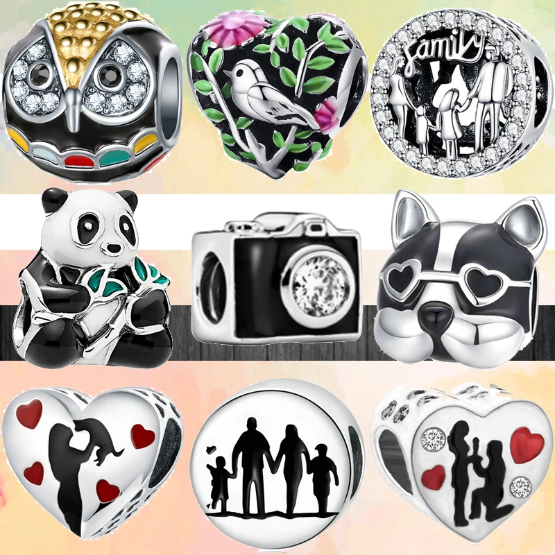 Бусина-Шарм Сова/кошка/собака для браслета | Украшения и аксессуары