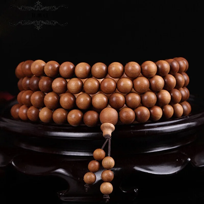 

India Laoshan Sandalwood Hand String Hand Beads Rosary Beads Buddha Beads Bracelet Black Material Submerged Water Men's and