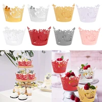 1020pcs mrmrs laser cut lace cupcake wrapper cake muffin butterfly liner baking cup for bridal shower wedding party decoration